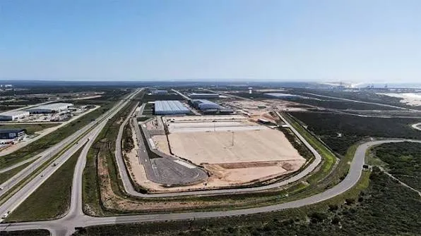 Aerial view of the Coega SEZ in Gqeberha, with the Port of Ngqura in the distance